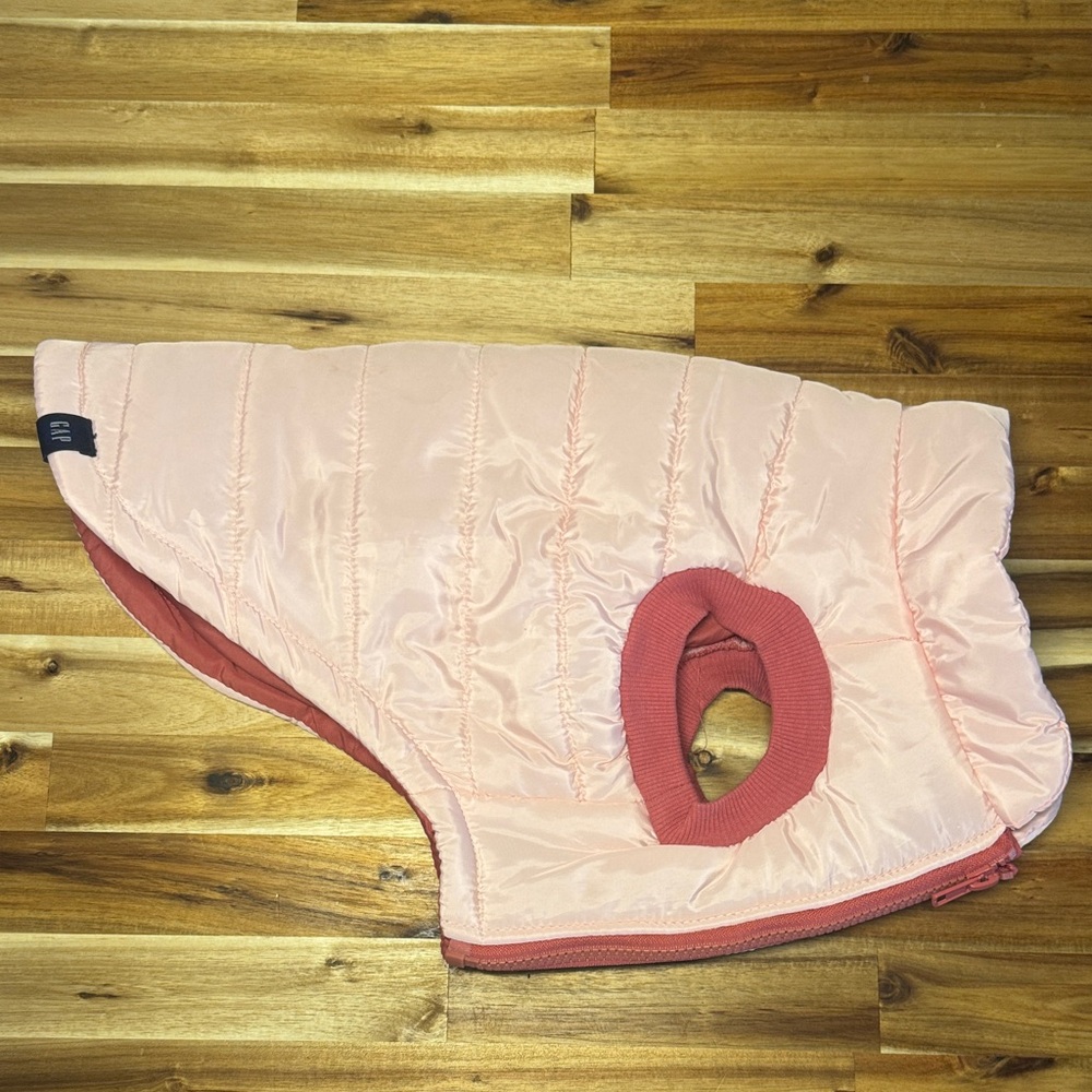 GAP Pink Quilted Dog Coat | Warm Pet Jacket | XS/S